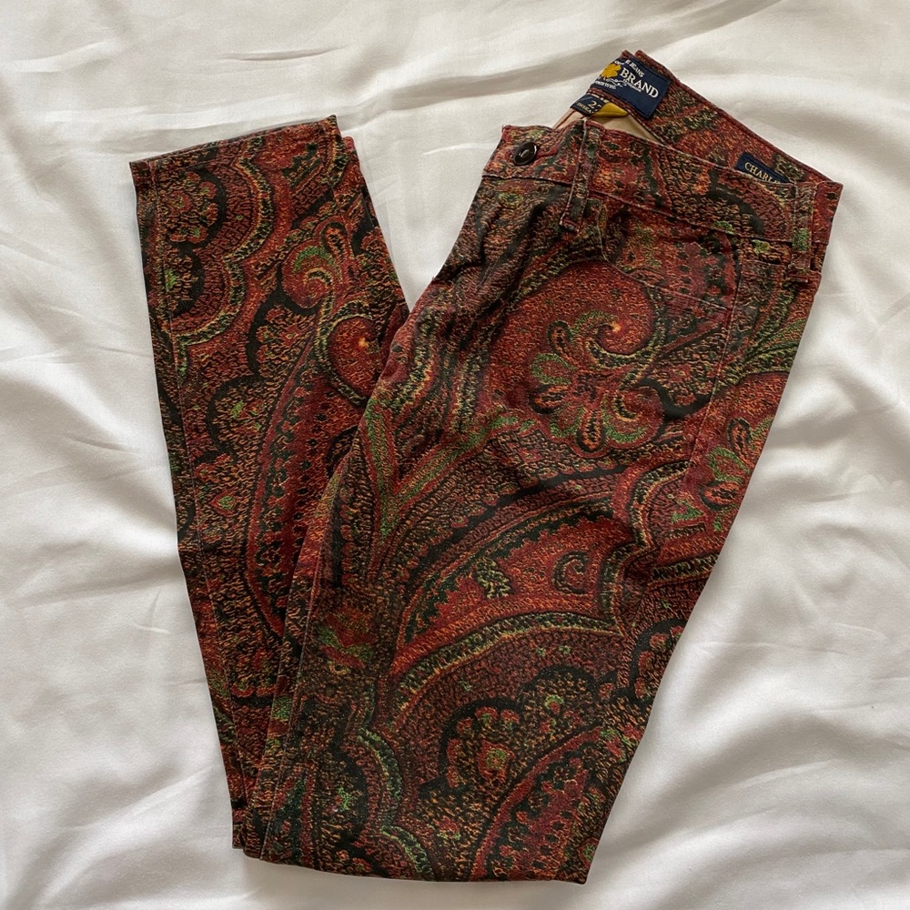 Lucky Brand Skinny Jean Paisley Pattern